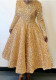 Women Round Neck Long Sleeve Solid Sequin Dress