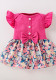 Girls bow floral dress