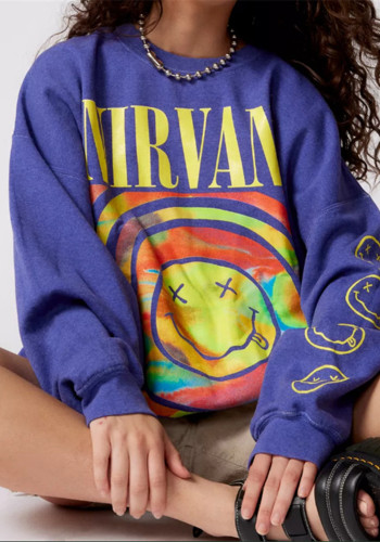 Women Print Round Neck Top