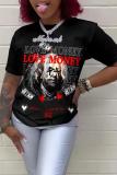 Women Letter Short Sleeve T-Shirt