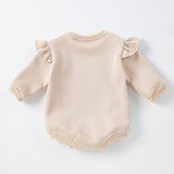 Girls Autumn and Winter Long Sleeve Solid Romper