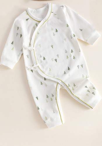 Baby cotton Basic Printed Onesie Long Sleeve Romper