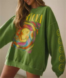 Women Print Round Neck Top