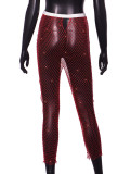 Women Sexy Rhinestone Fishnet Pants