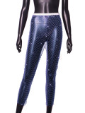 Women Sexy Rhinestone Fishnet Pants