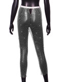 Women Sexy Rhinestone Fishnet Pants
