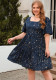 Plus Size Women's Printed Casual Loose Cocktail Party Elegant Dress