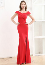 female bride Evening dress Off Shoulder Slim Fit Chic Formal Party dinner long fishtail dress female bride Evening dress Off Shoulder Slim Fit Chic Formal Party dinner long fishtail dress