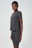 Short Sleeve Yoga Suit for Women Summer Plus Size Stretch Two Piece Fitness Shorts set Quick Drying Sports Wear