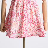 Summer Off Shoulder ruffle embroidered lace Slim Waist Slim Fit Holidays style dress