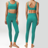 Plus Size Lycra Yoga Suit Women's Sports and Fitness Clothing Two-piece Pants Set