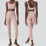 Plus Size Lycra Yoga Suit Women's Sports and Fitness Clothing Two-piece Pants Set