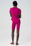 Short Sleeve Yoga Suit for Women Summer Plus Size Stretch Two Piece Fitness Shorts set Quick Drying Sports Wear