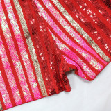 Sexy fashionable sequin style straps shorts party Jumpsuit for women