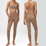 Plus Size Lycra Yoga Suit Women's Sports and Fitness Clothing Two-piece Pants Set