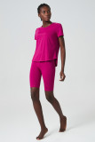 Short Sleeve Yoga Suit for Women Summer Plus Size Stretch Two Piece Fitness Shorts set Quick Drying Sports Wear