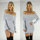 Off Shoulder Sexy Maternity Sweater Dress Women's Clothing