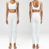 Plus Size Lycra Yoga Suit Women's Sports and Fitness Clothing Two-piece Pants Set