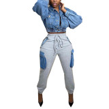Women's Casual Trousers Street Fashion Style Large Pockets High Waist Cargo Pants
