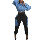 Women's Casual Trousers Street Fashion Style Large Pockets High Waist Cargo Pants