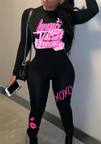 Women Printed Long Sleeve Jumpsuit Women Printed Long Sleeve Jumpsuit