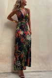 Women Sexy Printed Strap Holidays Dress