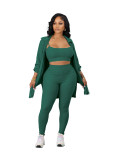 Women Casual Camisole Jacket Pant Three-Piece