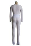 Women's Fashion Casual Sexy Hollow Round Neck Two-Piece Pants Set