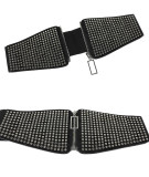 Women elastic elastic zipper rivet belt