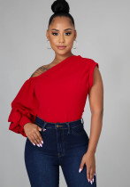 Women's Summer Fashion T-Shirts Irregular Tops Clothing