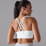 Double Cross Tank Shockproof Push Up Sports Bra Yoga Sports Bra Fitness Top