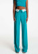 Spring Retro Women's Loose Slim Fit Turndown Collar Design Straight Wide Leg Pants