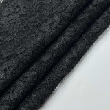 Autumn women's hollow lace pattern See-Through slim long dress