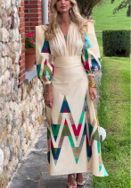 Spring Printed Fashionable Chic Career Dress