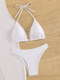 Women's Two Pieces Push-Up Bikini Swimsuit Cover Up Three-Piece Beachwear