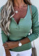 Spring And Winter Women's Solid Color Long-Sleeved Pullover Slim Button T-Shirt Top
