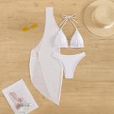 Women's Two Pieces Push-Up Bikini Swimsuit Cover Up Three-Piece Beachwear