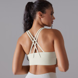 Double Cross Tank Shockproof Push Up Sports Bra Yoga Sports Bra Fitness Top
