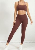 Spring And Winter Shockproof Tight Fitting Fitness Yoga Clothing Set Quick-Drying Sports Tank Leggings Two-Piece Set Spring And Winter Shockproof Tight Fitting Fitness Yoga Clothing Set Quick-Drying Sports Tank Leggings Two-Piece Set