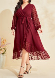 Plus Size Women Printed Career Maxi Dress