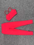 Spring And Winter Shockproof Tight Fitting Fitness Yoga Clothing Set Quick-Drying Sports Tank Leggings Two-Piece Set