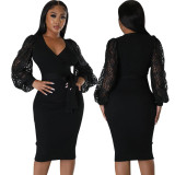 Women Sexy V Neck Dress