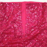 Strapless Bodycon A-Line Dress Women's Sequin Party Long Dress