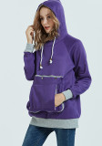 Women Pocket Pet Casual Plush Hoodies Jacket