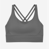 Double Cross Tank Shockproof Push Up Sports Bra Yoga Sports Bra Fitness Top