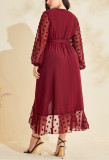 Plus Size Women Printed Career Maxi Dress