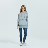 Women Pocket Pet Casual Plush Hoodies Jacket
