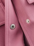 Women's Bomber Jacket Spring and Autumn Pocket Long Sleeve Casual Single Breasted Coat