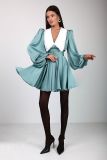 Autumn Elegant Chic Peter Pan Collar Solid Slim Waist dress