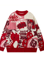 Men's Cartoon Letter Round Neck Long Sleeve Sweater Men's Cartoon Letter Round Neck Long Sleeve Sweater